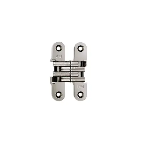 1" x 4-5/8" Medium Duty Invisible Hinge for 1-3/8" Doors Bright Nickel Finish 1" x 4-5/8" Medium Duty Invisible Hinge for 1-3/8" Doors Bright Nickel Finish
