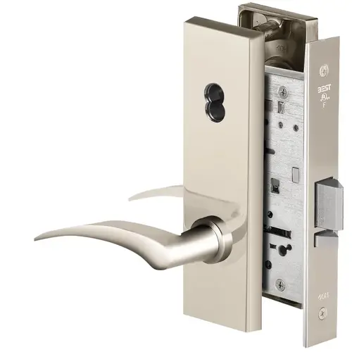 Mortise Lock Bright Nickel Plated Clear Coated Mortise Lock Bright Nickel Plated Clear Coated