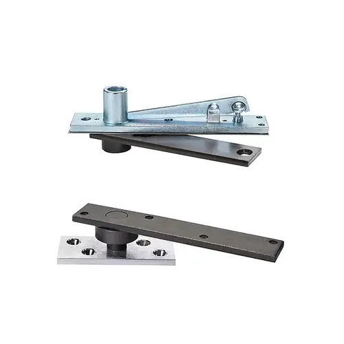 Center Hung Pivot Set with 340 Top Pivot Satin Nickel Finish
