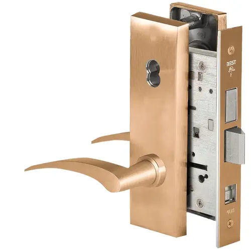 Mortise Lock Satin Bronze Clear Coated Mortise Lock Satin Bronze Clear Coated