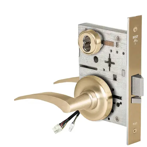 Electric Mortise Lock Satin Brass Electric Mortise Lock Satin Brass