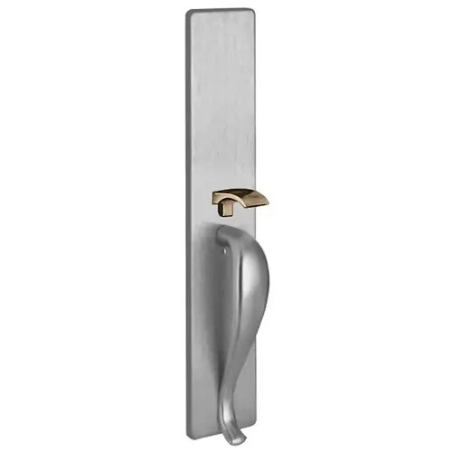 Apex and Olympian Series Wide Stile Trim, Thumb Piece Always Active, B Design Pull, Retrofit Trim, Satin Brass Apex and Olympian Series Wide Stile Trim, Thumb Piece Always Active, B Design Pull, Retrofit Trim, Satin Brass
