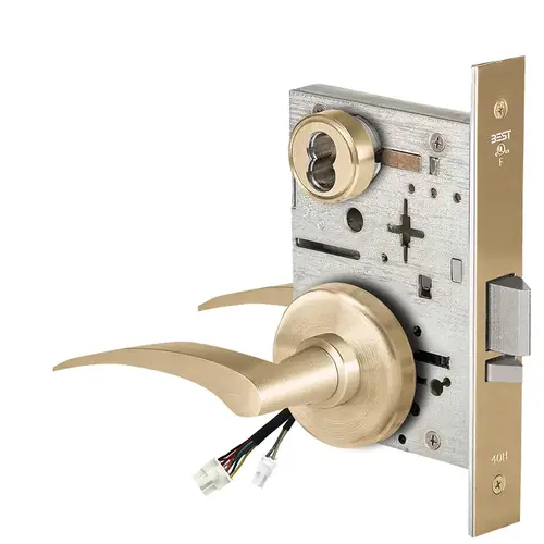Electric Mortise Lock Satin Brass Electric Mortise Lock Satin Brass
