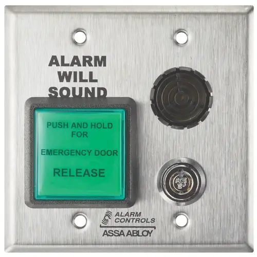 Delayed Egress Button, Single Gang Delayed Egress Button, Single Gang