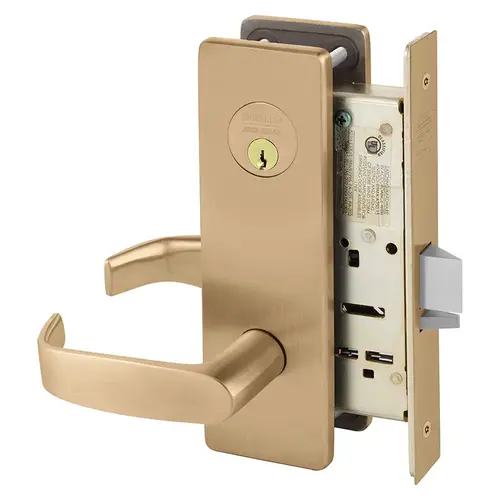 Mortise Lock Satin Bronze Clear Coated Mortise Lock Satin Bronze Clear Coated