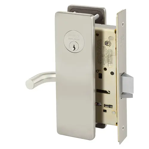 Mortise Lock Satin Nickel Plated Clear Coated Mortise Lock Satin Nickel Plated Clear Coated