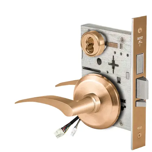 Electric Mortise Lock Satin Bronze Clear Coated Electric Mortise Lock Satin Bronze Clear Coated