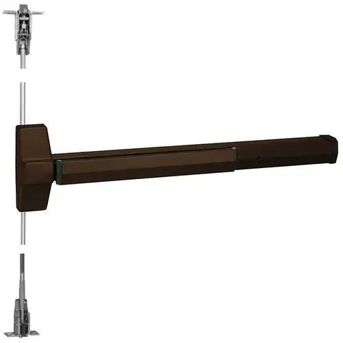 Exit Device Satin Bronze Blackened Satin Relieved Clear Coated Exit Device Satin Bronze Blackened Satin Relieved Clear Coated