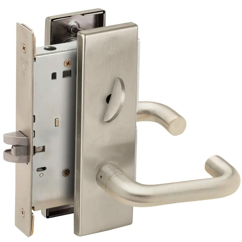 Schlage Mortise Lock Satin Nickel Plated Clear Coated L9040 03N 619 IS-SYM