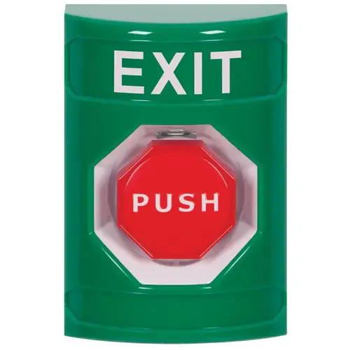 Stopper Station, Green, No Cover, Momentary, Illuminated, "EXIT"English Stopper Station, Green, No Cover, Momentary, Illuminated, "EXIT"English