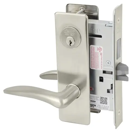 Mortise Lock Satin Nickel Plated Clear Coated Mortise Lock Satin Nickel Plated Clear Coated
