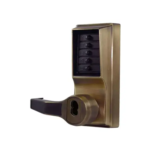 Pushbutton Lock Satin Brass Blackened Satin Relieved Clear Coated Pushbutton Lock Satin Brass Blackened Satin Relieved Clear Coated