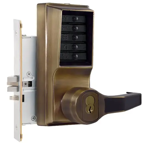 Pushbutton Lock Satin Brass Blackened Satin Relieved Clear Coated Pushbutton Lock Satin Brass Blackened Satin Relieved Clear Coated