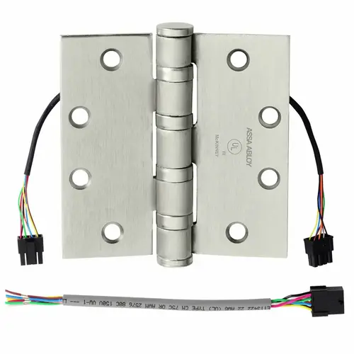 Electrified Hinges Satin Stainless Steel