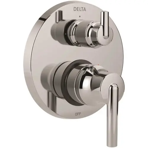2-Handle Wall-Mount Valve Trim Kit in Chrome with ting Integrated Diverter (Valve Not Included) 2-Handle Wall-Mount Valve Trim Kit in Chrome with ting Integrated Diverter (Valve Not Included)