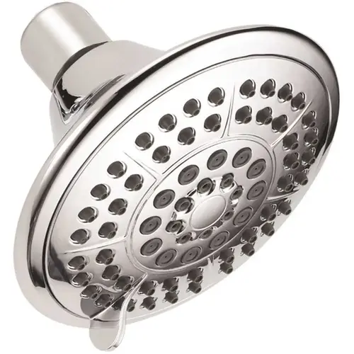 5-Spray Patterns 4.3 in. Wall Mount Fixed Shower Head in Chrome 5-Spray Patterns 4.3 in. Wall Mount Fixed Shower Head in Chrome