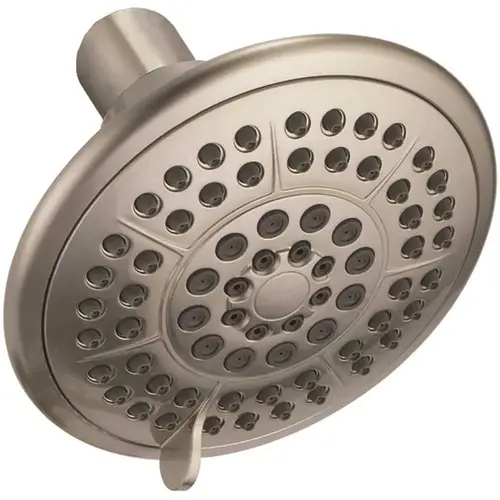 5-Spray Patterns 4.3 in. Wall Mount Fixed Shower Head in Stainless 5-Spray Patterns 4.3 in. Wall Mount Fixed Shower Head in Stainless