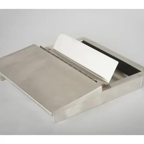 Recessed Currency Tray 14 1/2" W x 2 3/4" H x 16 1/2" D Size Level 3 Bullet Resistant Flip Lid With Bullet Trap Type