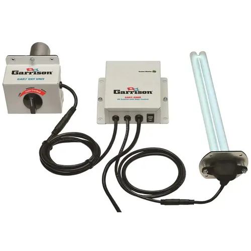 MULTIVOLTAGE UV GERMICIDAL REMOTE AIR PURIFIER WITH ACTIVATED OXYGEN, 12 IN White