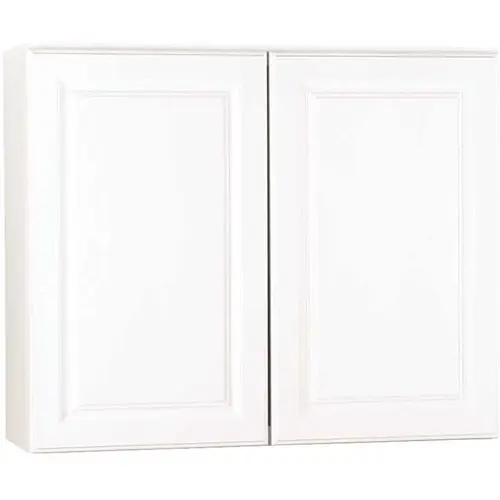 Hampton Satin White Raised Panel Stock Assembled Wall Kitchen Cabinet (36 in. x 30 in. x 12 in.) Hampton Satin White Raised Panel Stock Assembled Wall Kitchen Cabinet (36 in. x 30 in. x 12 in.)