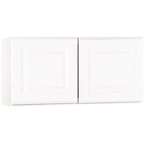 Hampton Satin White Raised Panel Stock Assembled Wall Bridge Kitchen Cabinet (30 in. x 15 in. x 12 in.) Hampton Satin White Raised Panel Stock Assembled Wall Bridge Kitchen Cabinet (30 in. x 15 in. x 12 in.)
