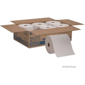 PACIFIC BLUE BASIC 26601 Recycled Paper Towel Roll (800 ft. Per Roll, ) White - pack of 6