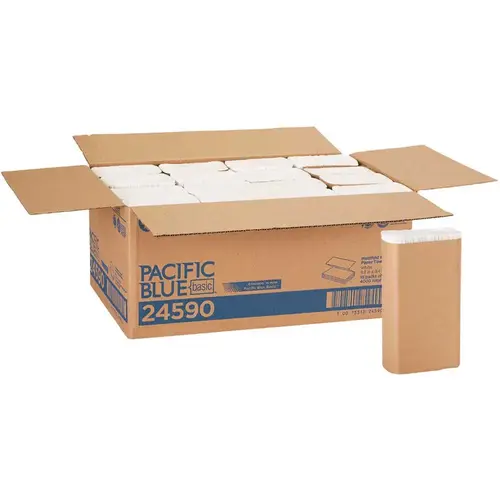 Multi-Fold Recycled (3rd Party) Paper Towel, White - pack of 4000