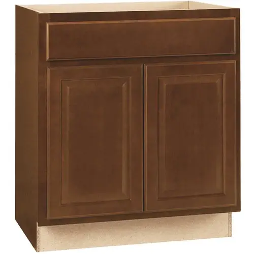 Hampton Cognac Raised Panel Stock Assembled Base Kitchen Cabinet with Drawer Glides (30 in. x 34.5 in. x 24 in.) Hampton Cognac Raised Panel Stock Assembled Base Kitchen Cabinet with Drawer Glides (30 in. x 34.5 in. x 24 in.)