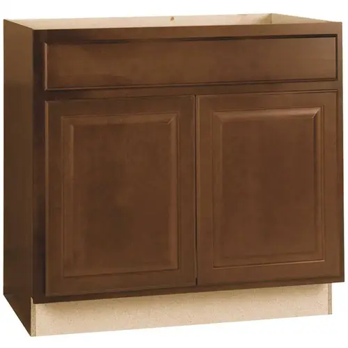 Hampton Cognac Raised Panel Stock Assembled Sink Base Kitchen Cabinet (36 in. x 34.5 in. x 24 in.) Hampton Cognac Raised Panel Stock Assembled Sink Base Kitchen Cabinet (36 in. x 34.5 in. x 24 in.)