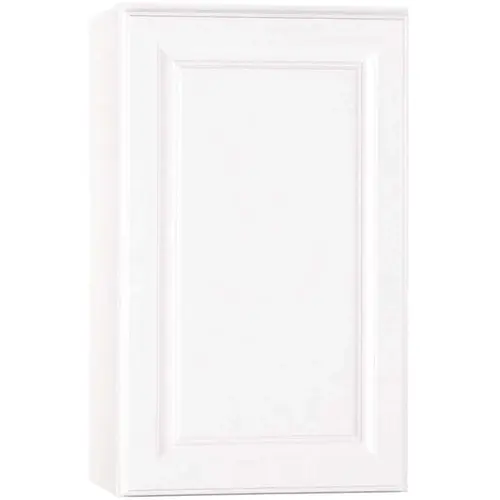 Hampton Satin White Raised Panel Stock Assembled Wall Kitchen Cabinet (18 in. x 30 in. x 12 in.) Hampton Satin White Raised Panel Stock Assembled Wall Kitchen Cabinet (18 in. x 30 in. x 12 in.)