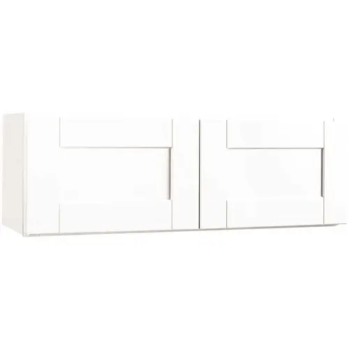 Shaker Satin White Stock Assembled Wall Bridge Kitchen Cabinet (36 in. x 12 in. x 12 in.) Shaker Satin White Stock Assembled Wall Bridge Kitchen Cabinet (36 in. x 12 in. x 12 in.)