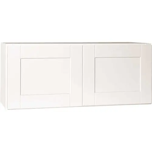 Shaker Assembled 36x15x12 in. Wall Bridge Kitchen Cabinet in Satin White Shaker Assembled 36x15x12 in. Wall Bridge Kitchen Cabinet in Satin White