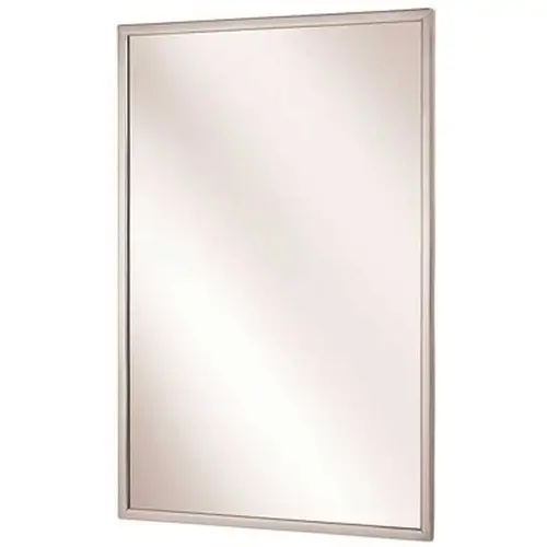 18 x 30 in. Angle Frame Mirror, Stainless Steel Clear 18 x 30 in. Angle Frame Mirror, Stainless Steel Clear