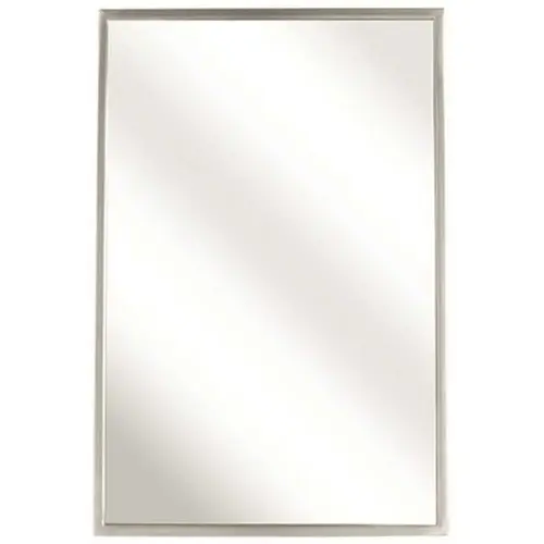 24 x 36 in. Angle Frame Mirror, Stainless Steel Clear