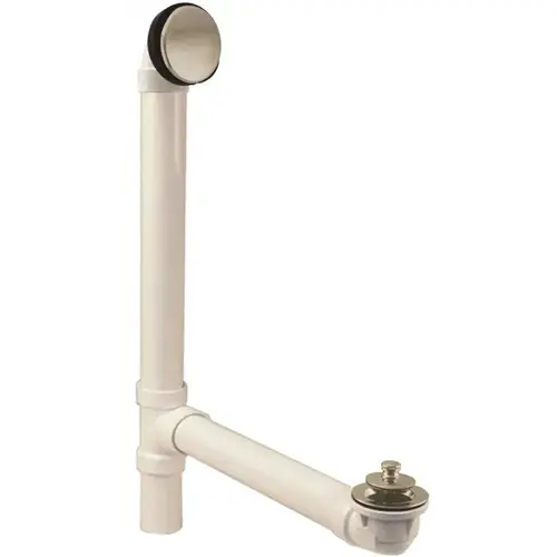 Illusionary Overflow 12 in. x 4 in. Sch. 40 PVC Bath Drain Kit in Satin Nickel Illusionary Overflow 12 in. x 4 in. Sch. 40 PVC Bath Drain Kit in Satin Nickel