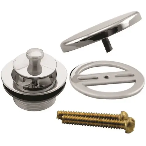 Illusionary Overflow with Lift and Turn Bath Drain Trim Only in Polished Chrome Illusionary Overflow with Lift and Turn Bath Drain Trim Only in Polished Chrome