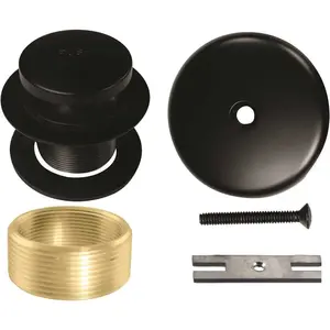 Westbrass R931K-62 1-1/2 In. Adapter And Converter Bracket Bathtub Drain Kit (Matte Black)