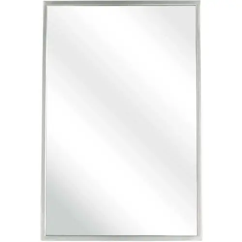 24 in. x 36 in. Single Angle Frame Mirror in Stainless Steel Satin 24 in. x 36 in. Single Angle Frame Mirror in Stainless Steel Satin