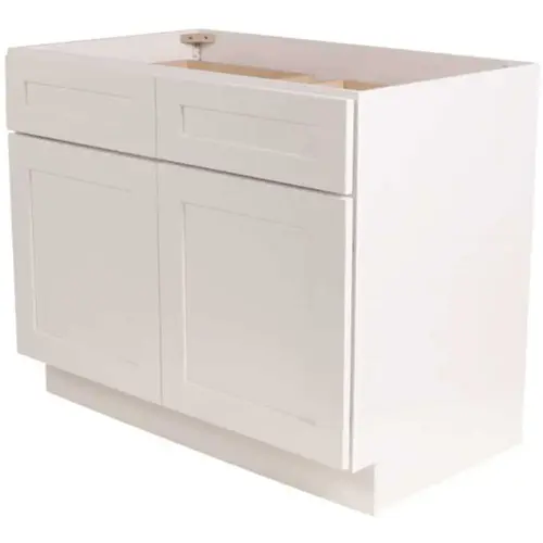 Brookings Plywood Ready to Assemble Shaker 42x34.5x24 in. 2-Door 2-Drawer Base Kitchen Cabinet in White Brookings Plywood Ready to Assemble Shaker 42x34.5x24 in. 2-Door 2-Drawer Base Kitchen Cabinet in White