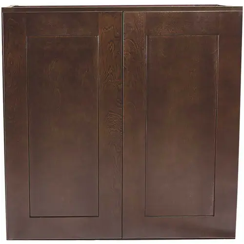 Brookings Plywood Ready to Assemble Shaker 27x12x30 in. 2-Door Wall Kitchen Cabinet in Espresso
