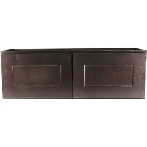 Brookings Plywood Assembled Shaker 36x18x12 in. 2-Door Wall Kitchen Cabinet in Espresso