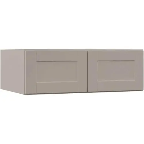 Shaker Assembled 36x12x24 in. Above Refrigerator Deep Wall Bridge Kitchen Cabinet in Dove Gray Shaker Assembled 36x12x24 in. Above Refrigerator Deep Wall Bridge Kitchen Cabinet in Dove Gray