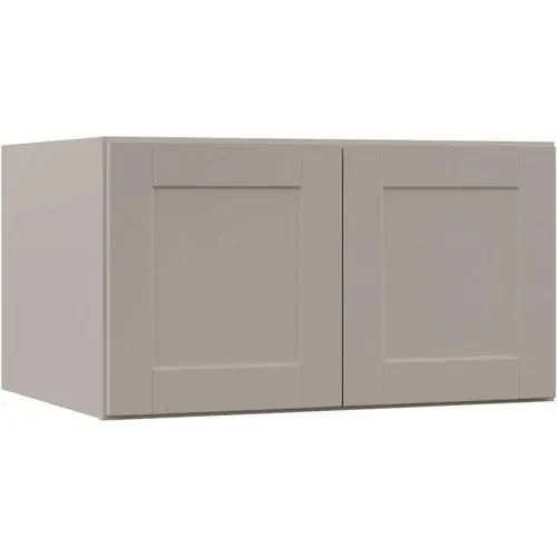 Shaker Assembled 36x18x24 in. Above Refrigerator Deep Wall Bridge Kitchen Cabinet in Dove Gray Shaker Assembled 36x18x24 in. Above Refrigerator Deep Wall Bridge Kitchen Cabinet in Dove Gray