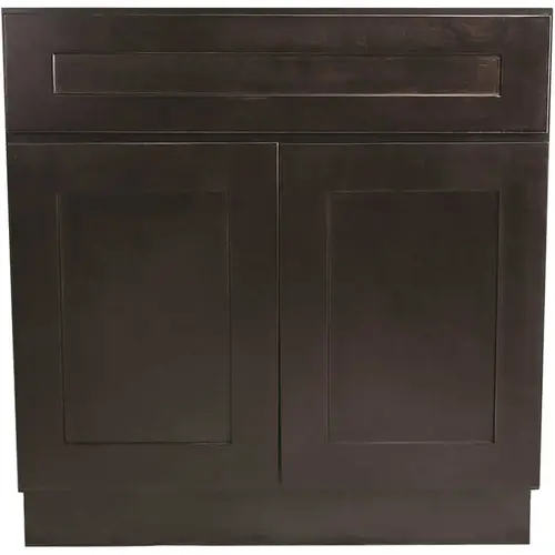 Brookings Plywood Assembled Shaker 33x34.5x24 in. 2-Door Sink Base Kitchen Cabinet in Espresso Brookings Plywood Assembled Shaker 33x34.5x24 in. 2-Door Sink Base Kitchen Cabinet in Espresso
