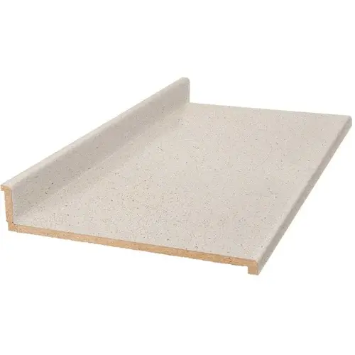 6 ft. Gray Laminate Countertop with Waterfall Edge in Sea Salt With Backsplash 6 ft. Gray Laminate Countertop with Waterfall Edge in Sea Salt With Backsplash