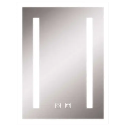 24 in. x 24 in. Vertical Rectangle LED Mirror with Defogger and Touch on/off Switch Clear
