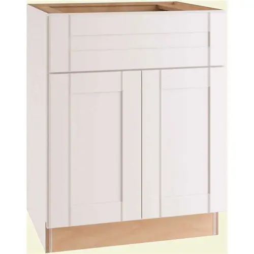 Vesper White Shaker Assembled Plywood 27 in. x 34.5 in. x 21 in. Bath Vanity Sink Base Cabinet with Soft Close