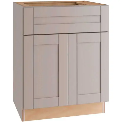 Veiled Gray Shaker Assembled Plywood 27 in. x 34.5 in. x 21 in. Bath Vanity Sink Base Cabinet with Soft Close