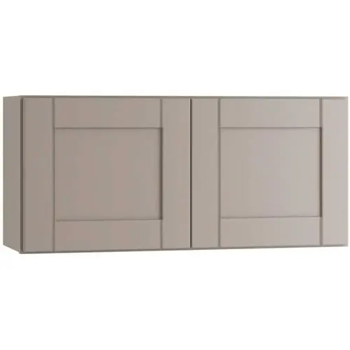 Veiled Gray Shaker Assembled Plywood 24 in. x 12 in. x 12 in. Wall Kitchen Cabinet with Soft Close
