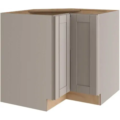 Veiled Gray Shaker Assembled Plywood 36 in. x 34.5 in. x 24 in. Easy Reach Corner Base Kitchen Cabinet Right Hand Veiled Gray Shaker Assembled Plywood 36 in. x 34.5 in. x 24 in. Easy Reach Corner Base Kitchen Cabinet Right Hand
